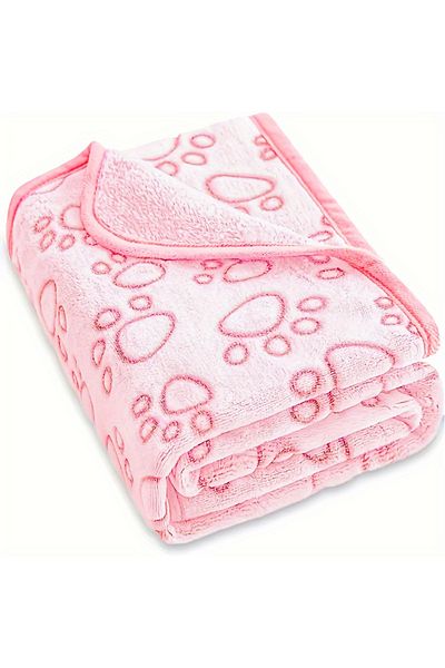 Choice 40x60cm Pink Soft Fluffy High Quality Pet Blanket Cute Paw Print Dog Blanket Pet Mat Warm And Comfor