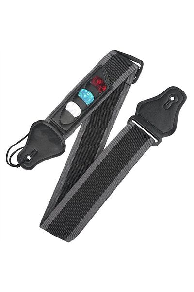 Choice 1 Pcs Electric Guitar Strap Adjustable With 3 Guitar Picks Holders Pu Leather Ends Acoustic Guitar B