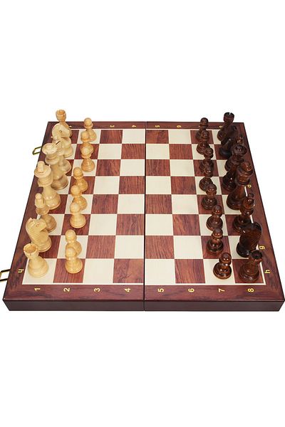 Choice 39x39cm Chess Set Top Grade Wooden Folding Big Traditional Classic Handwork Solid Wood Pieces Walnut