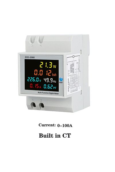 Choice Ac40v-300v Built-in Ct 6in1 Din Rail Ac Monitor 110v 220v 380v 100a Voltage Current Power Factor Act