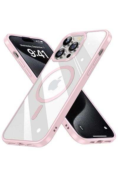 Choice For iPhone 13 Mini Pink Not Yellowing Case For Magsafe Mag Safe iPhone 15 Pro Max 14 Plus 13 Mini 12