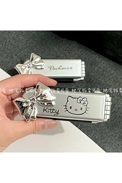 Choice kt Sanrio Kawaii Small Comb with Makeup Mirror Melody Cinnamoroll Hellokitty Cartoon Anime Girl Port