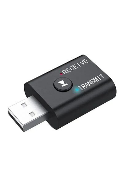 LISM محول بلوتوث لاسلكي USB 2 في 1 B23 5.0 محول بلوتوث لجهاز الكمبيوتر والتلفزيون والكمبيوتر المحمول ومكبر الصوت