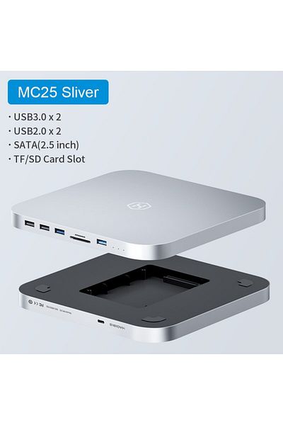Choice Mc25 Silver Hagibis Usb C Hub With Hard Drive Enclosure Type C Docking Station 2.5 Sata Nvme M.2 Ssd