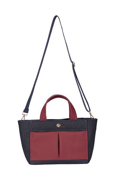U.S. Polo Assn. Geantă de umăr de damă bleumarin-roșu claret - Us24712