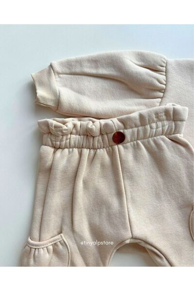 TinyAlp Raster 3 Yarn Thick Winter Baby Bottom Top Set