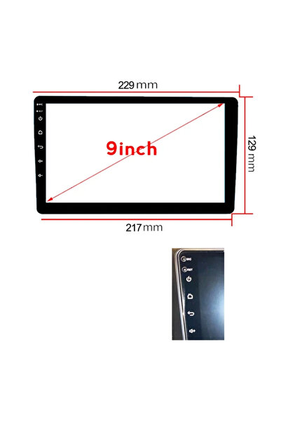 Choice شاشة LCD كاملة تعمل باللمس مقاس 9 بوصات 229*129*217 مم باللون الأسود ل...
