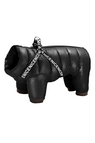 Choice 16 Black Winter Dog Clothes Super Warm Pet Dog Jacket Coat With Harness Waterproof Puppy Clothing Ho