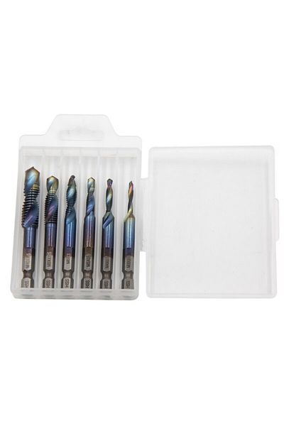 Choice Hexagon Handle M3-m10 6pc Plastic Box Hexagon Shank 6pc Blue Long Composite Tap Drilling And Tapping