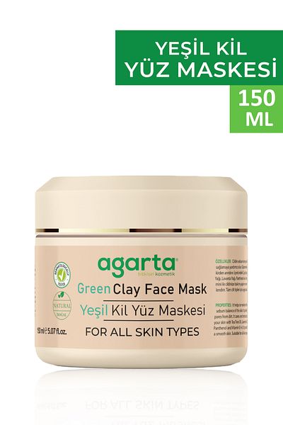 Agarta Natural Blackhead Preventive Green Clay Mask for Oily Skin 150 ml
