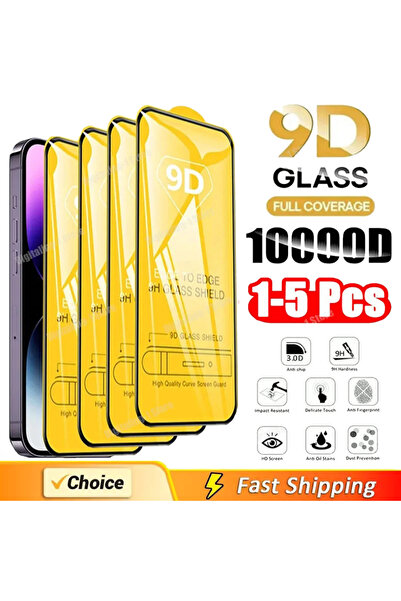 Choice40 5 قطع لهاتف آيفون 14 برو ماكس 1-5 قطع واقي شاشة 9D من الزجاج المقوى ...