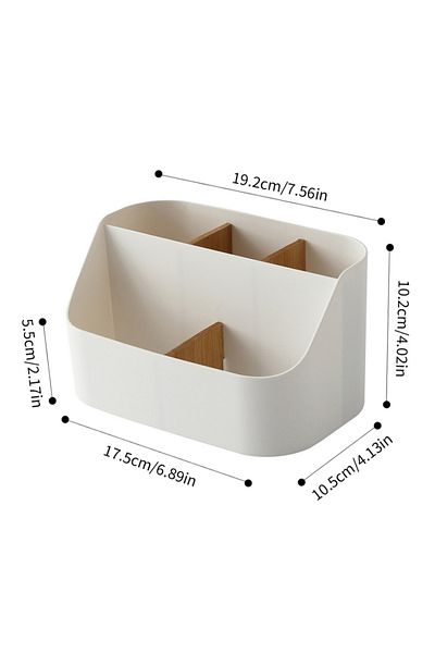 Choice White Desk Storage Box Office Supplies Box Makeup Cosmetic Desktop Organizer Plastic Storage Dividin