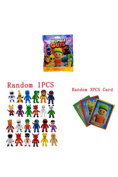 Choice Random 1 Bag Random Pvc Juguetes Stumble Guys Card Game Model Stumble Guys Characters Anime Action &