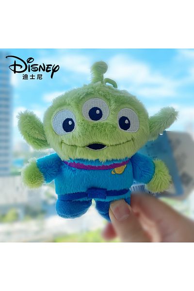 Potdemiel 10cm Alien Disney Alien Plush Toy Backpack Pendant Cartoon & Cute Doll Keyring Children's Toy Birth