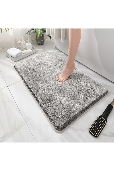 Choice 500MMx800MM light gray Soft Comfortable Thick Plush Floor Mat,Bathroom Floor Rug,Bedroom Carpet,Livi