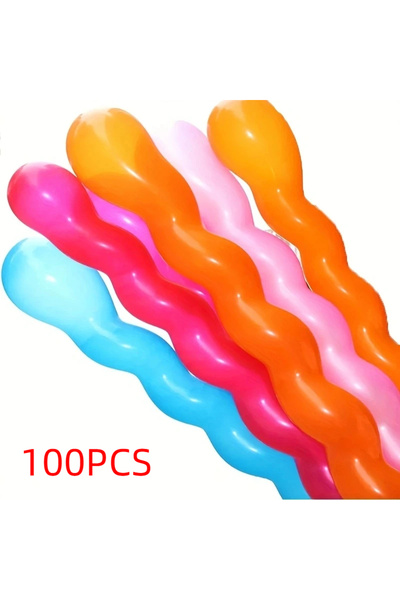 Choice 100 قطعة من بالونات اللاتكس الملونة، شريط طويل حلزوني الشكل، 100 قطعة،...