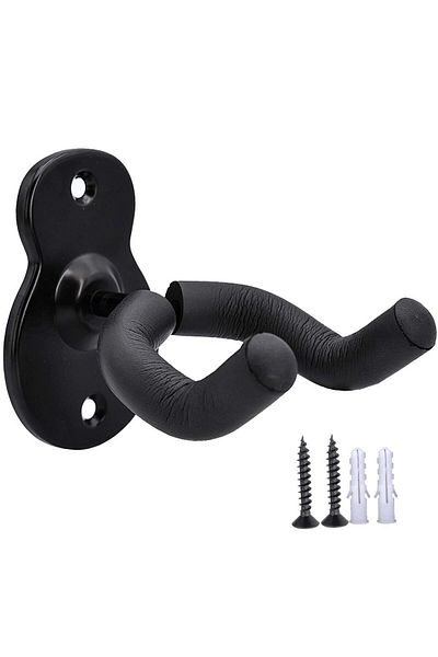 Choice Guitar Wall Mount Hanger Hook Acoustic Electric Bass Guitar Wall Hook Hanger Black Metal Holder H...