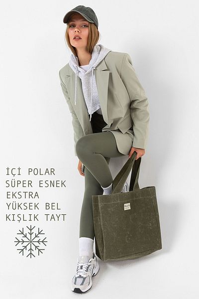 Domoda Extra hohe Taillenverstärkung, Karyoka-Nähte, Winter-Fleece-Push-up-Leggings für Damen @Simena