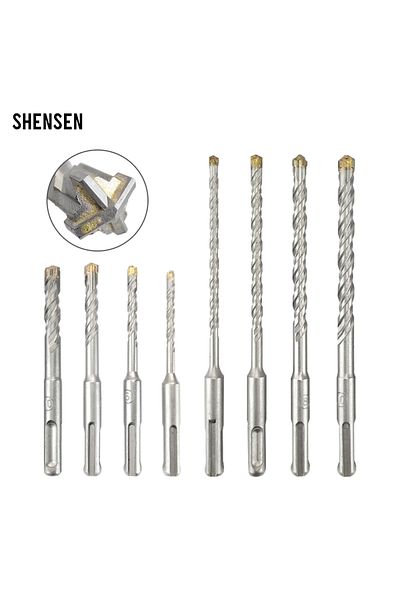 Choice SDS PLUS 8mm 160mm 1Pc Concrete SDS Plus bit Cross Cutter head double auger Hammer 110mm 160mm 200mm
