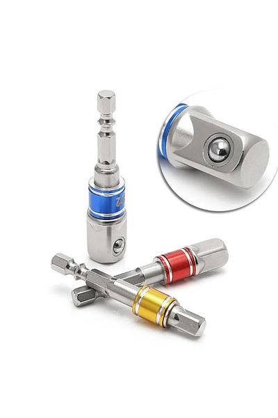 OIMG Hexagon Handle 3pc Extension Rod 3pc Color Hexagon Screw Screwdriver Changeover Extension Square Hea