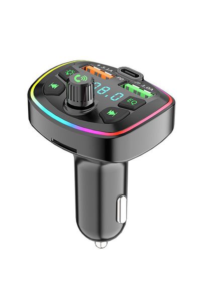 Choice Black 1 Pc Car Mp3 Player Bluetooth Hands-free Fm Transmitter Multi Functional Card Insertion Machin