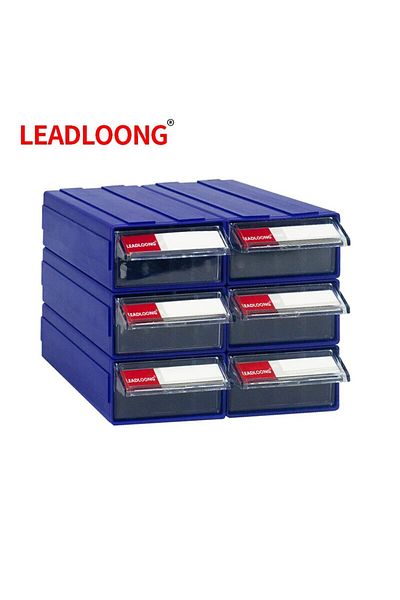 Choice Blue-clear Leadloong F1 Desktop Storage Drawer 6pcs 180*95*50mm/7*3.7*2in Stackable Organizer Drawer