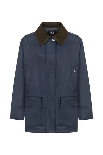 Nocturne Shirt Collar Garnished Coat