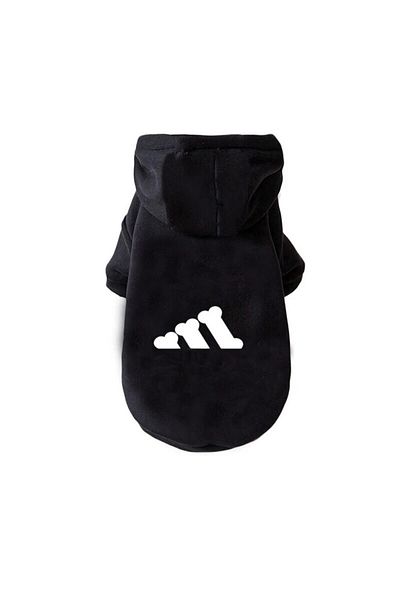 Choice Black L Trendy Bone Letter Print Pattern Designer Pet Cat Clothing Autumn And Winter Thickened Warm