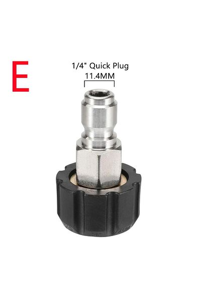 Choice E M22 14mm Swivel Quick Connect To 1/4" 3/8" M22 G1/4 Fitting Kit Connectors 4500 Psi High Pressure.