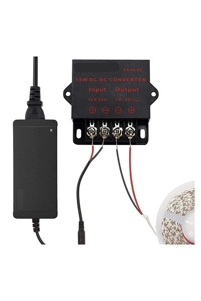 AOKIN 12v 24v To 5v 3a Dc Converter Voltage Reducer Regulator Step Down Buck Converter Power Supply Volt T