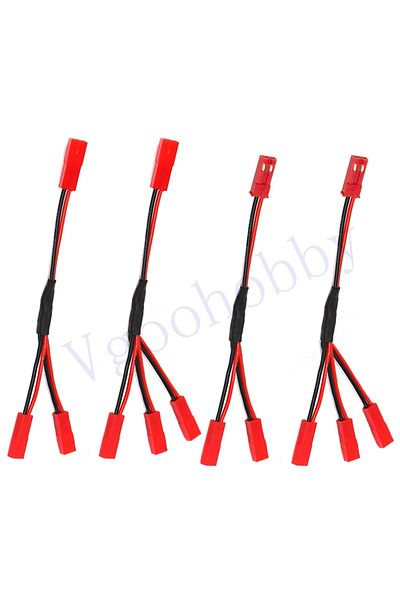 Choice 4PCS JST Plug Splitter,JST Male Female Y Cable,JST Y Parallel Adapter Splitter Harness for Traxxa...