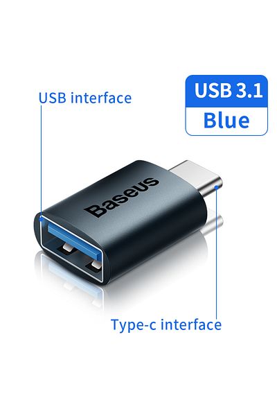 Baseus محول USB 3.1 Typec إلى USB محول USB 3.1 OTG Type C إلى USB أنثى لجهاز MacBook P