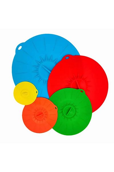 Choice 5pcs Random Color 5pcs Environment-friendly Preservation Cover Food Ftorage Can Be Used For Refriger