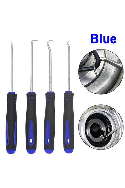 Choice 4PCS 165mm Blue Car Oil Seal Screwdriver Set Hose Removal Hook Set O-Ring Seal Gasket Puller Remo...