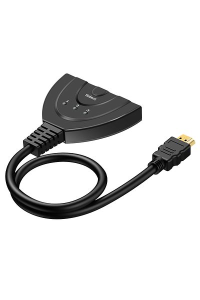 Choice 4K 2K 3D Hdmi-Compatible Kvm Splitter - 3 Input 1 Output Mini Video Switcher Hub 1080