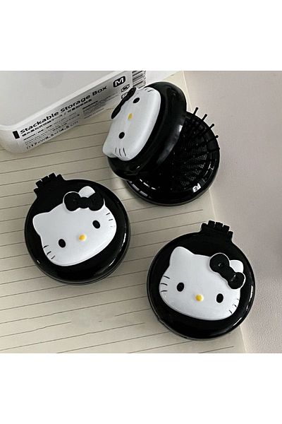 Choice 1pcs-small Kawaii Hello Kitty Comb Cartoon Anime Sanrio Kitty Cat Doll Girl Heart Cute Portable Air