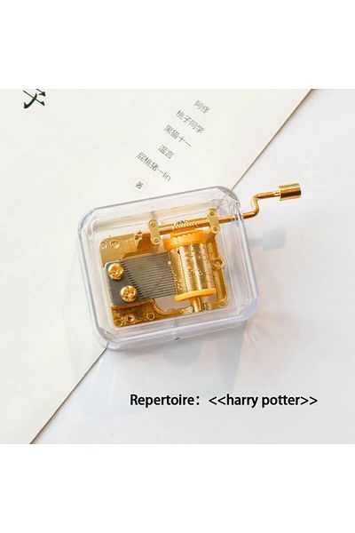 Choice صندوق موسيقى يدوي صغير من مادة الأكريليك الشفافة بتصميم 3 أشكال إبداعية لصديق أو زوجين