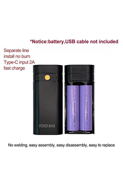 Choice 5V 2A 6000Mah 2X 18650 USB Type-C Battery Charger Case DIY Power Bank Box for Phone Electronic Ch...
