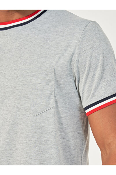 Styli Contrast Tipping Rib Detail T-Shirt and Shorts Set