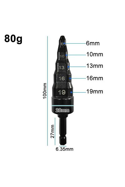 Choice 1pc Metric System 1pc Metric 6-19mm Copper Pipe Step Expander With Hexagonal Handle For Air Conditio
