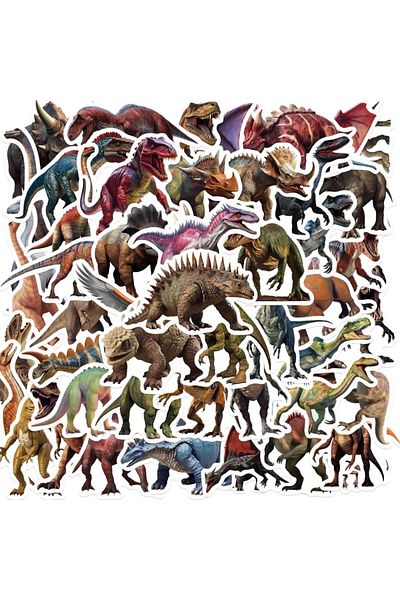 Choice 50pcs-random 50pcs Jurassic Dinosaur Stickers Kids Toy Gift Diy Laptop Phone Suitcase Notebook Ancie
