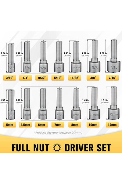 DUTRIEUX 9pcs/14pcs Powerful Socket Inner Hexagonal Wrench Hexagonal Handle Screwdriver Socket Extension R...