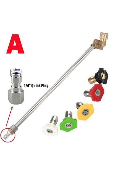Choice Quick Connect Pressure Washer Extension Wand With180 Degree Pivoting Coupler Adapter And 5 Angle Qui