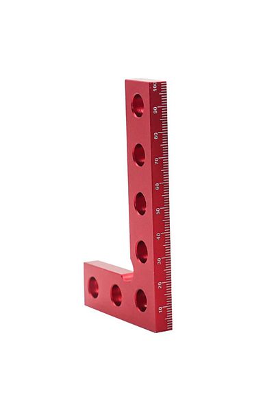 Choice L-100mm Red Carpenter Square, L Square Right Angle Ruler ,small Pocket Wood Working Tool, Aluminum F