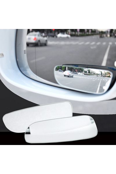EAFC 2pcs Car Arc Wide-angle Rearview Mirror Clear Slim Blind Spot Reversing Glass Convex Rear View Mi...