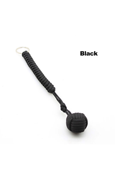 Choice Black Outdoor Security Protection Black Monkey Fist Steel Ball for Girl Bearing Self Defense Lanyard