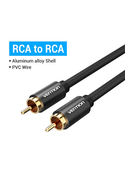 Choice1 كابل صوت Vention RCA إلى RCA بطول 1 متر من Alloy Shell كابل محوري من ...