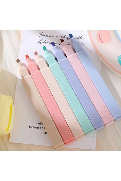 Choice Sweet Series 6pcs/set Pastel Color Highlighter Kawaii Stationery Color Marker School Supplies Studen