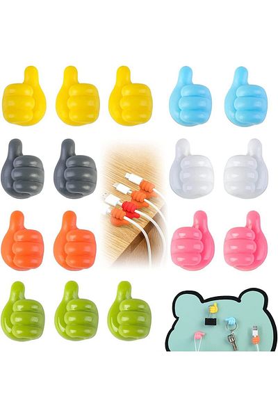 Choice 10pcs 10pcs Self Adhesive Wall Decoration Hook Creative Silicone Thumb Key Hanger Hook Home Office D