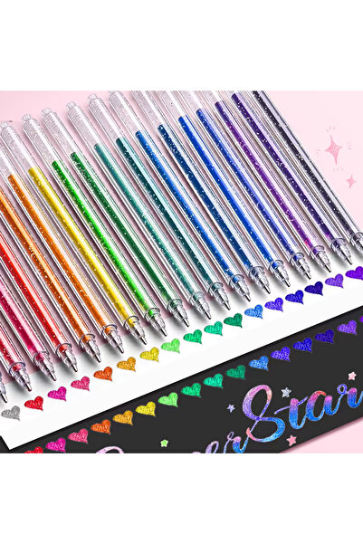 Choice قلم جل لامع ملون 8 ألوان 8/12/18، قلم حبر جاف معدني لامع ملون 1.0 مم، ...